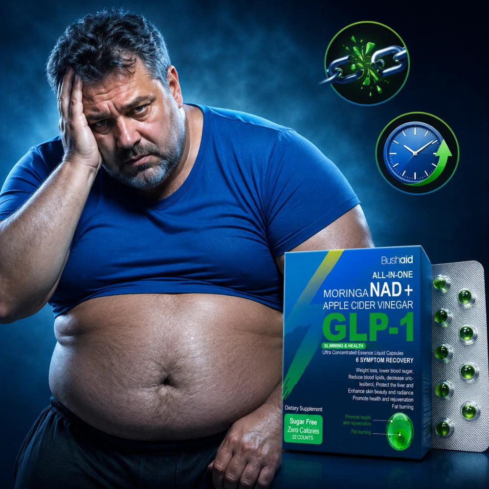 Moringa NAD+ vinaigre de cidre de pomme GLP-1 | Brûle les graisses corporelles tenaces et réinitialise le métabolisme masculin en seulement 7 jours