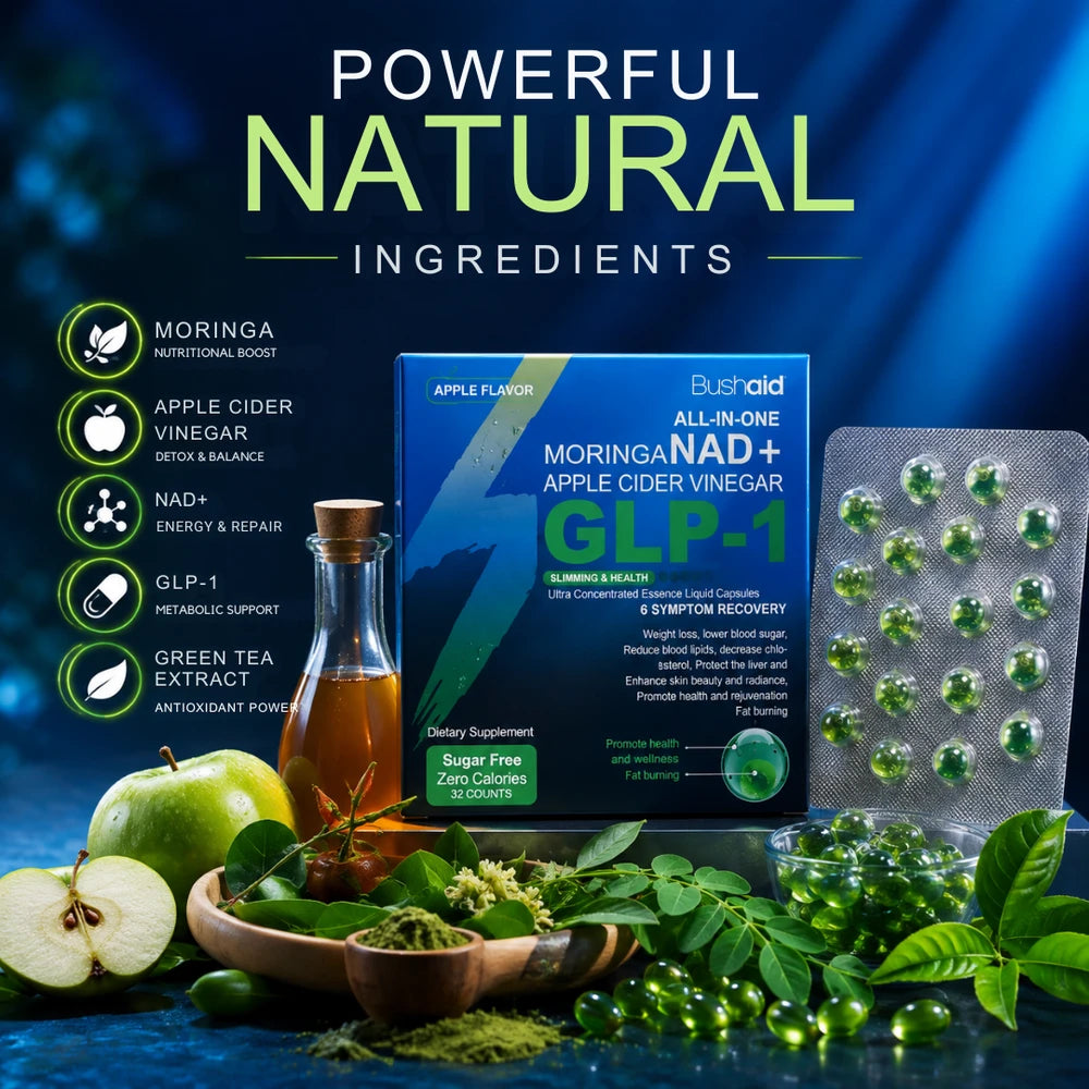 Moringa NAD+ vinaigre de cidre de pomme GLP-1 | Brûle les graisses corporelles tenaces et réinitialise le métabolisme masculin en seulement 7 jours