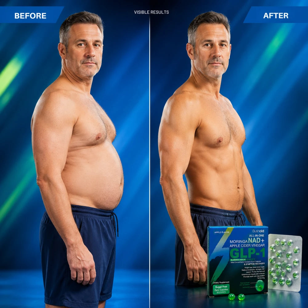Moringa NAD+ vinaigre de cidre de pomme GLP-1 | Brûle les graisses corporelles tenaces et réinitialise le métabolisme masculin en seulement 7 jours