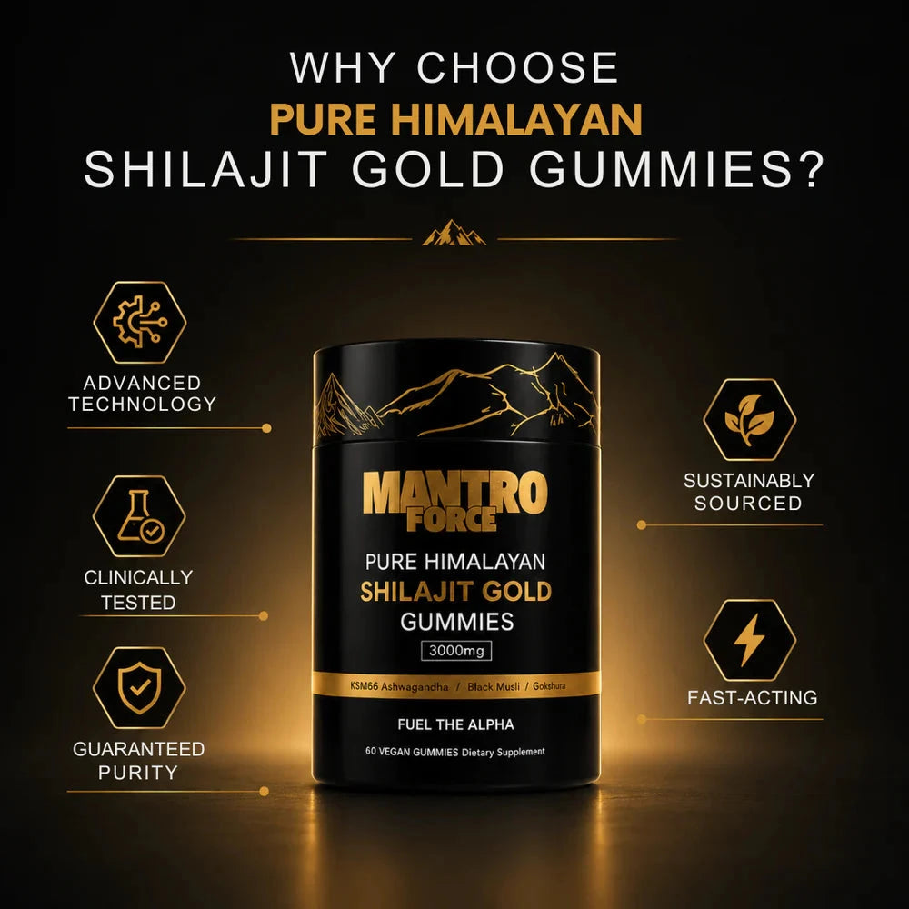 Reine Shilajit-Gummibonbons | Fühlen Sie sich in nur 5 Minuten 10 Jahre jünger!