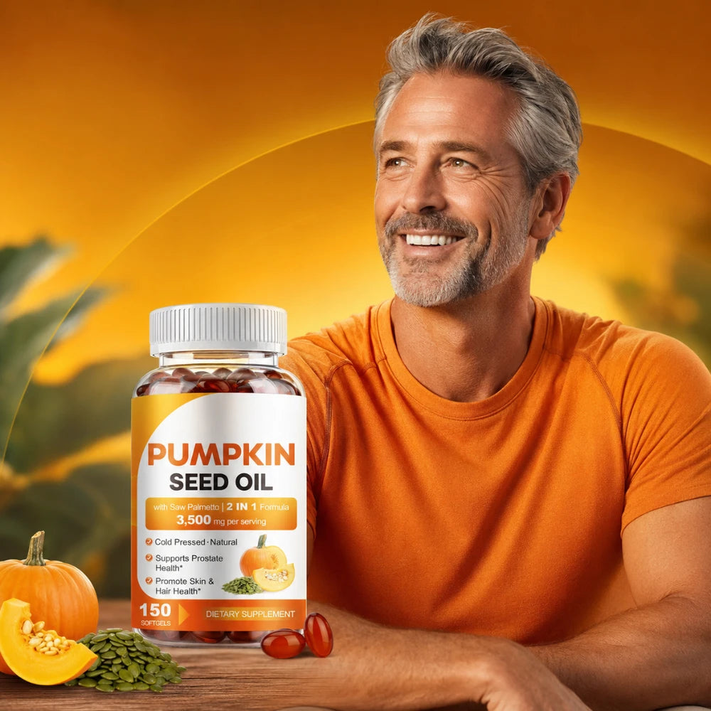 Pumpkin Seed Oil | Supports Prostate Health and Fuller Hair Growth