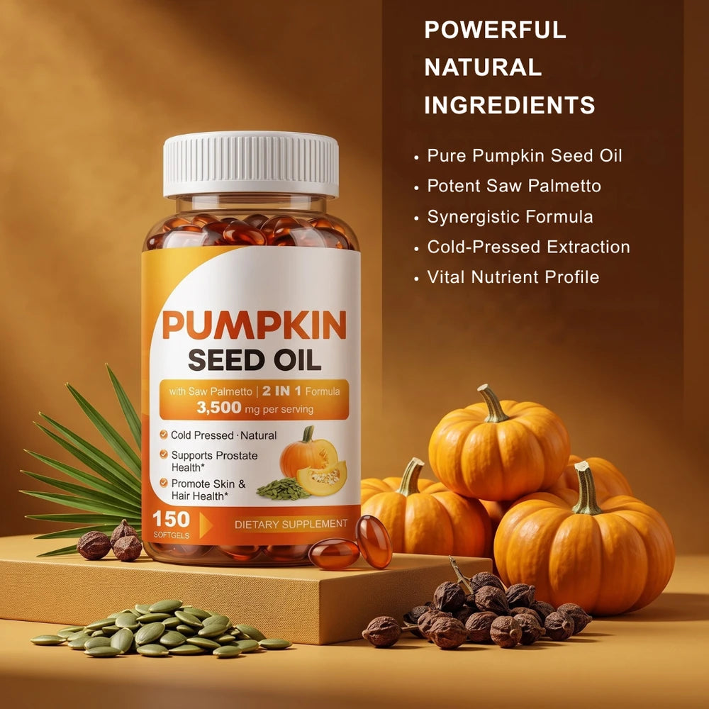 Pumpkin Seed Oil | Supports Prostate Health and Fuller Hair Growth