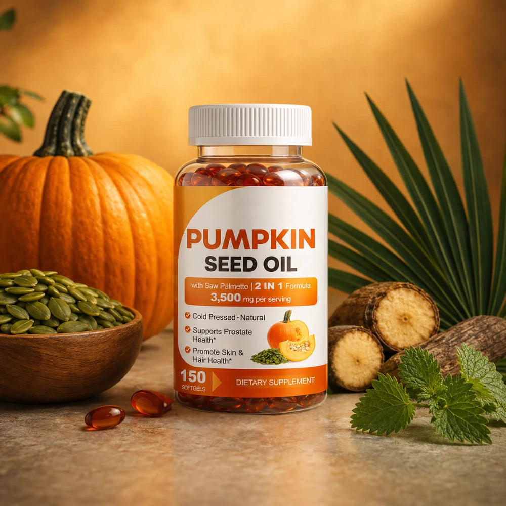 Pumpkin Seed Oil | Supports Prostate Health and Fuller Hair Growth