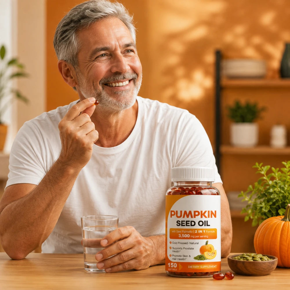 Pumpkin Seed Oil | Supports Prostate Health and Fuller Hair Growth