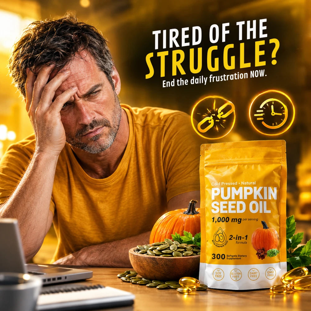 Pumpkin Seed Oil Softgel | Thickens Hair and Restores Urinary Flow