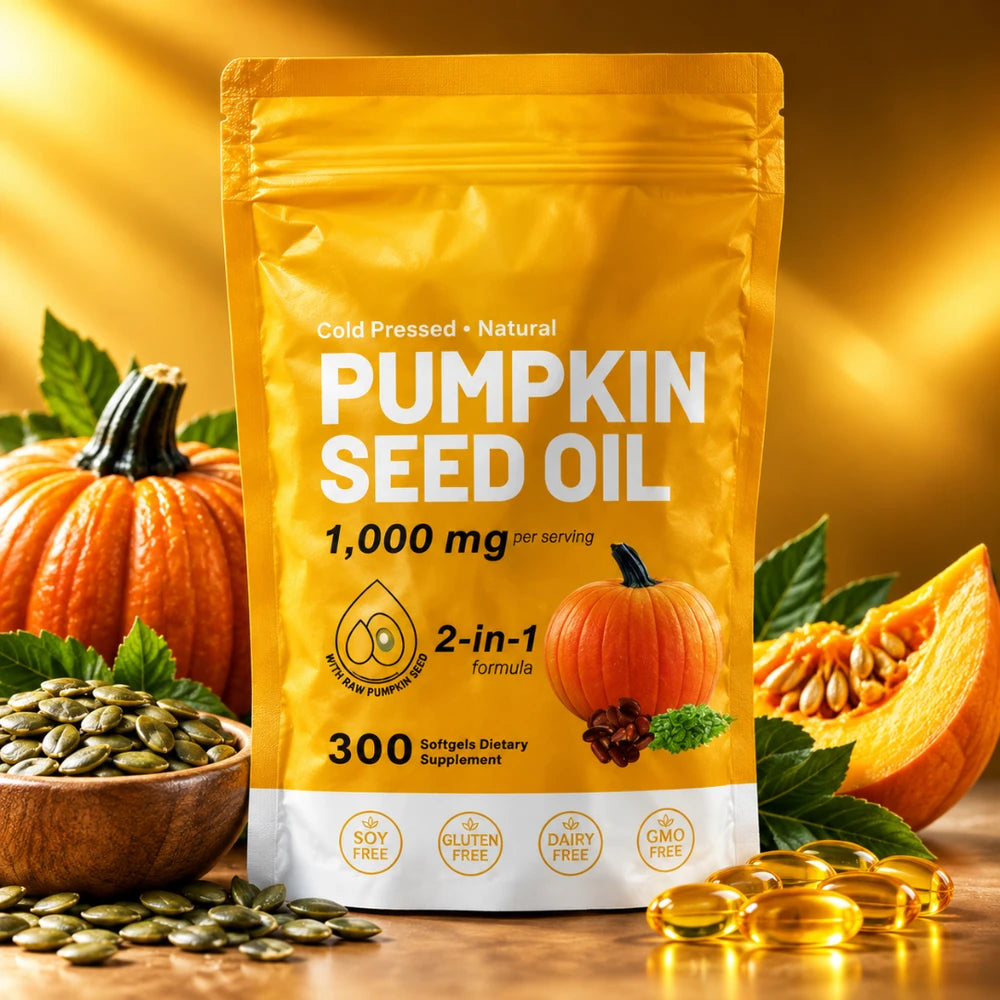 Pumpkin Seed Oil Softgel | Thickens Hair and Restores Urinary Flow