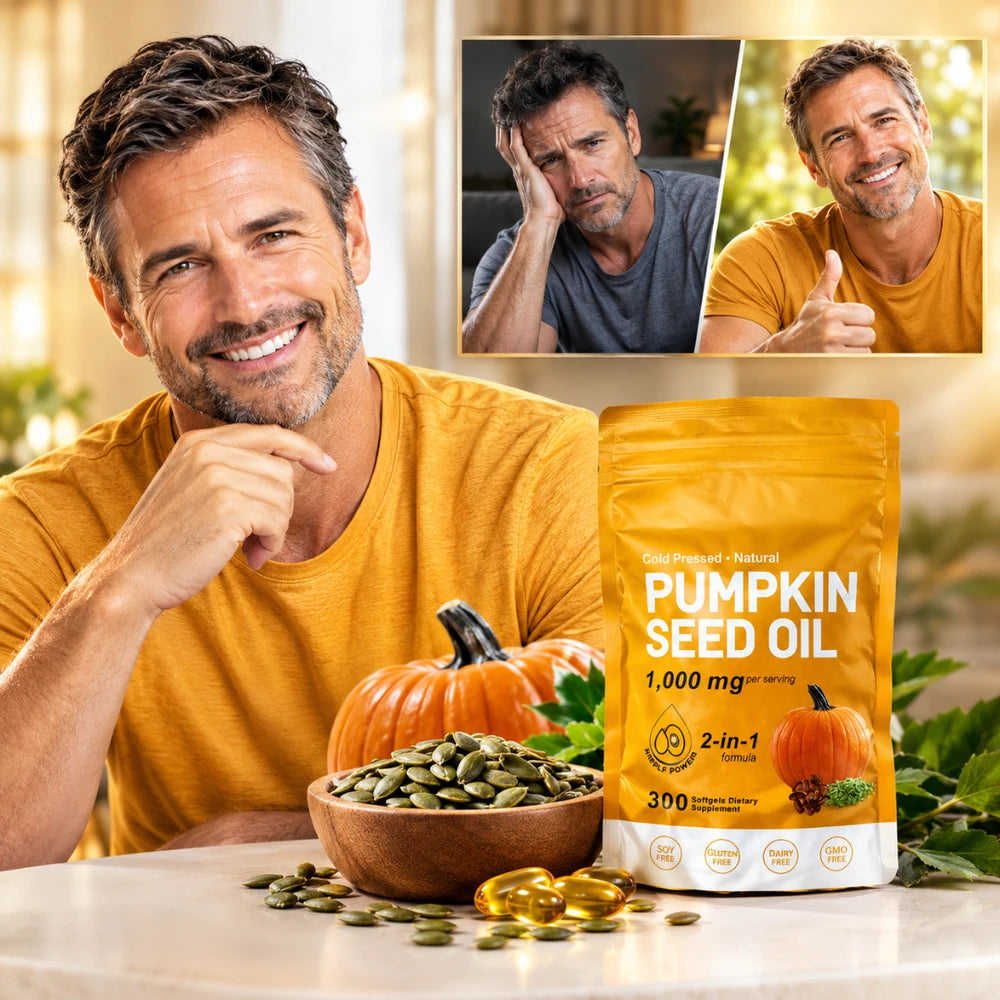 Pumpkin Seed Oil Softgel | Thickens Hair and Restores Urinary Flow
