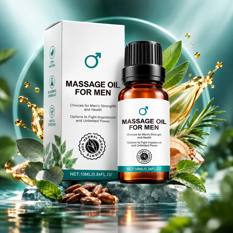 Massageöl für Männer | Steigert schnell Ausdauer, Kraft und Höchstleistung
