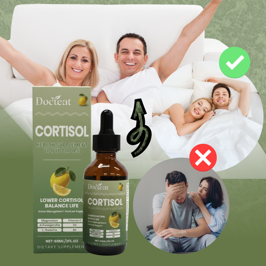 Cortisol-Gesundheitsnahrungsergänzung Flüssigtropfen | Erreiche deine Alpha-Vitalität zurück und besiege Leistungsangst ab heute