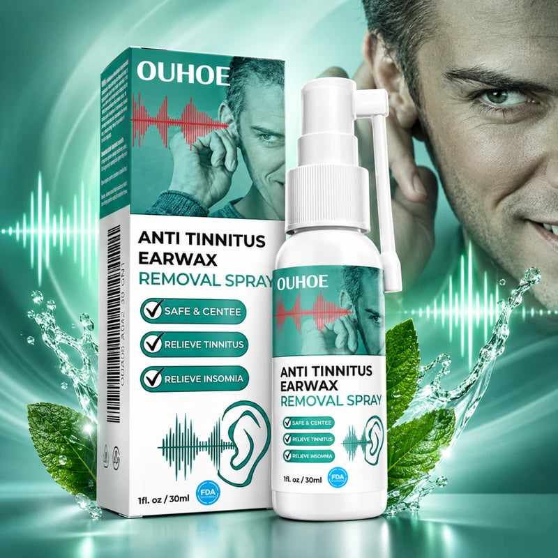 Anti Tinnitus Earwax Removal Spray | Stops Ear Ringing and Dissolves Stubborn Wax Buildup