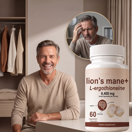 Lion's Mane + L-Ergothioneine | Clears Brain Fog and Boosts Peak Vitality