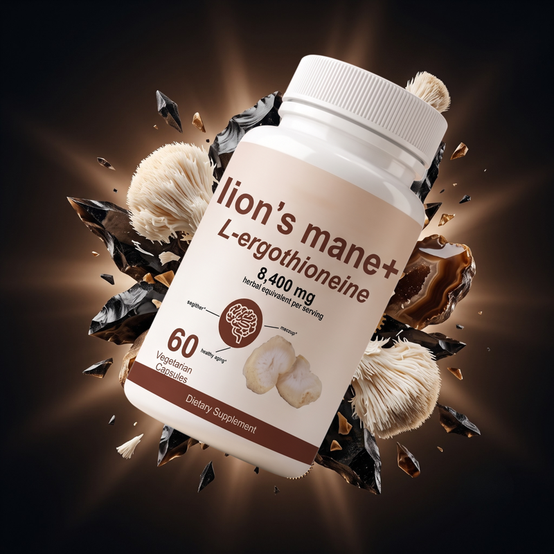 Lion's Mane + L-Ergothioneine | Clears Brain Fog and Boosts Peak Vitality