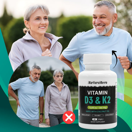 Vitamin D3 & K2 Softgels | Entfessele erstklassige Knochendichte und Herz-Kreislauf-Kraft in nur 7 Tagen