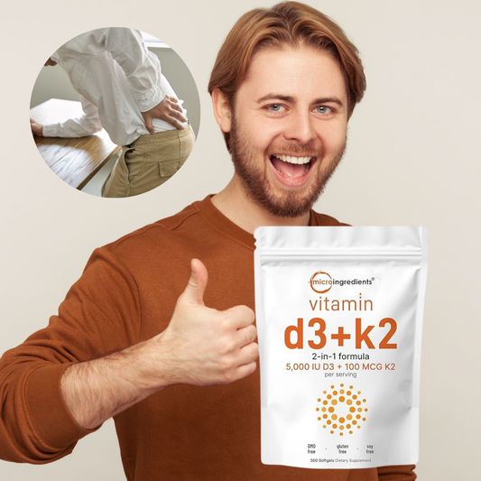 Vitamin D3+K2 Weichkapseln | Tägliche Stärke, Energie & männliche Vitalität