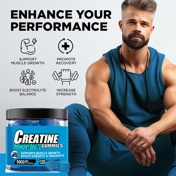 Creatine Monohydrate Gummies | Male Strength, Energy & Confidence - MantroForce